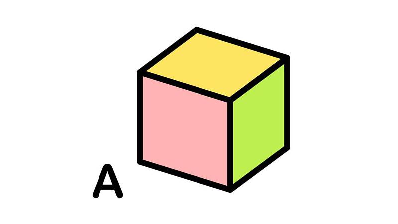 Výsledný tvar kostky se skrývá pod písmenem A.